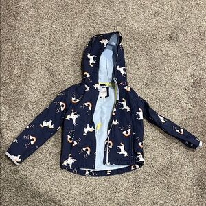 Cat & Jack Dark Blue Unicorn Raincoat